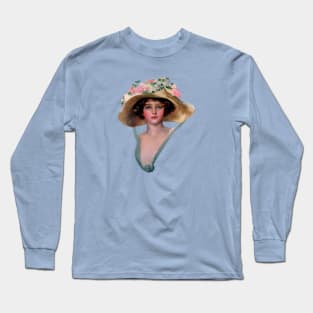 Edwardian floral hat Long Sleeve T-Shirt